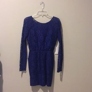 Dolce Vita Long Sleeve Blue Lace Dress